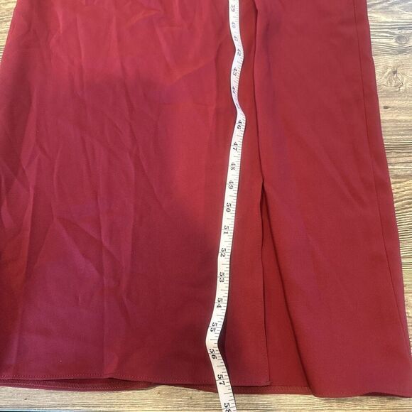 NWT Jenny Packham V Neck Crepe Column Gown Bridesmaid Dress Burgundy Sz 0. 17 - Picture 10 of 10